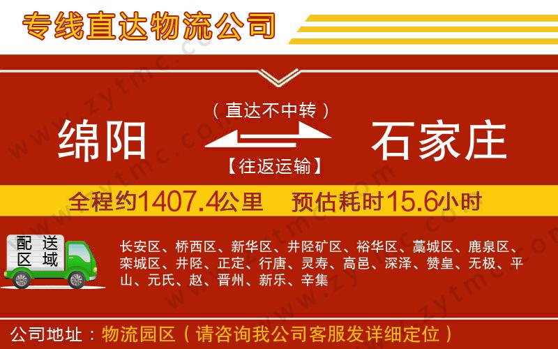 綿陽到石家莊物流專線