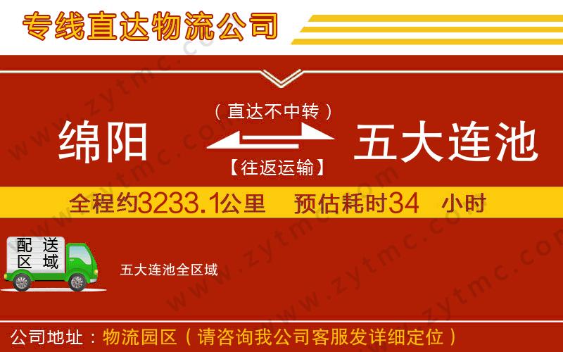 綿陽(yáng)到五大連池物流公司
