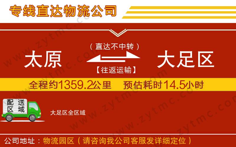 太原到大足區(qū)物流專線